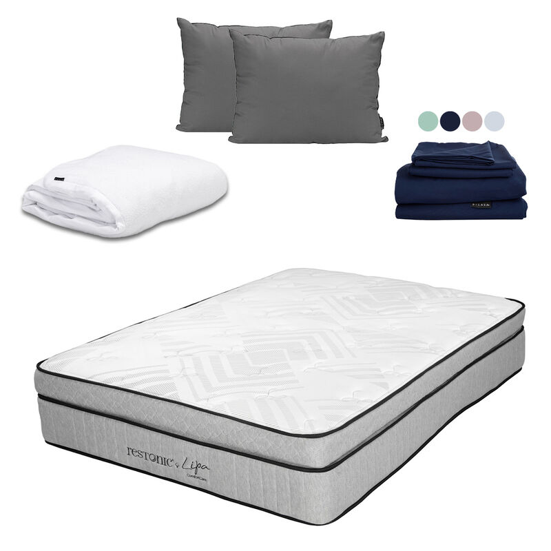 Colch&oacute;n Queen Size Lipa+Almohada 2Pack+Protecto... image number null