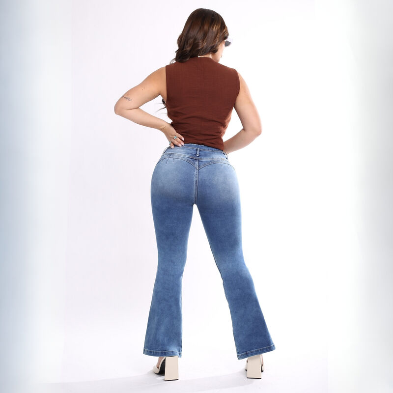 Jeans Savi Jeans Boot Cut Azul N4718C Tiro Medi... image number null