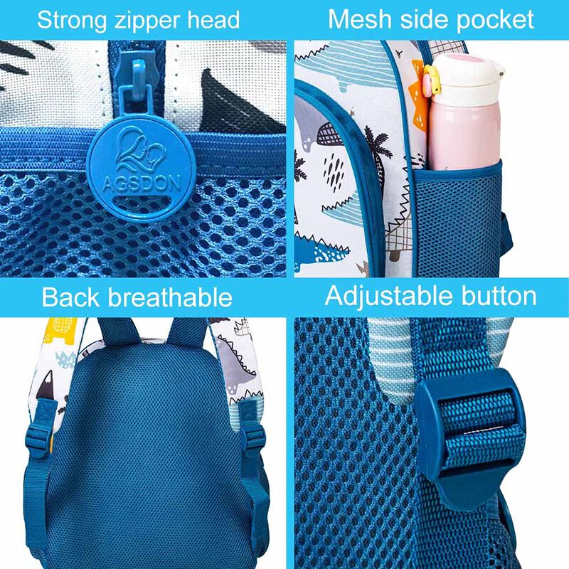 Mochila Agsdon 32 cm Dinosaurio Para Ni&ntilde;os En E... image number null