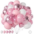 Globos Joyfloat 60 Piezas 30 cm Rosa Y Blanco