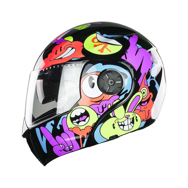 Casco Kov Kids Crazy Rain Negro/naranja Unitall... image number null