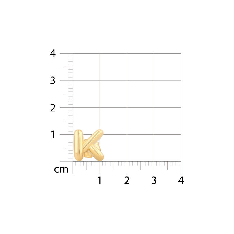 Aretes De Oro Amarillo De 10K (Letra K) image number null