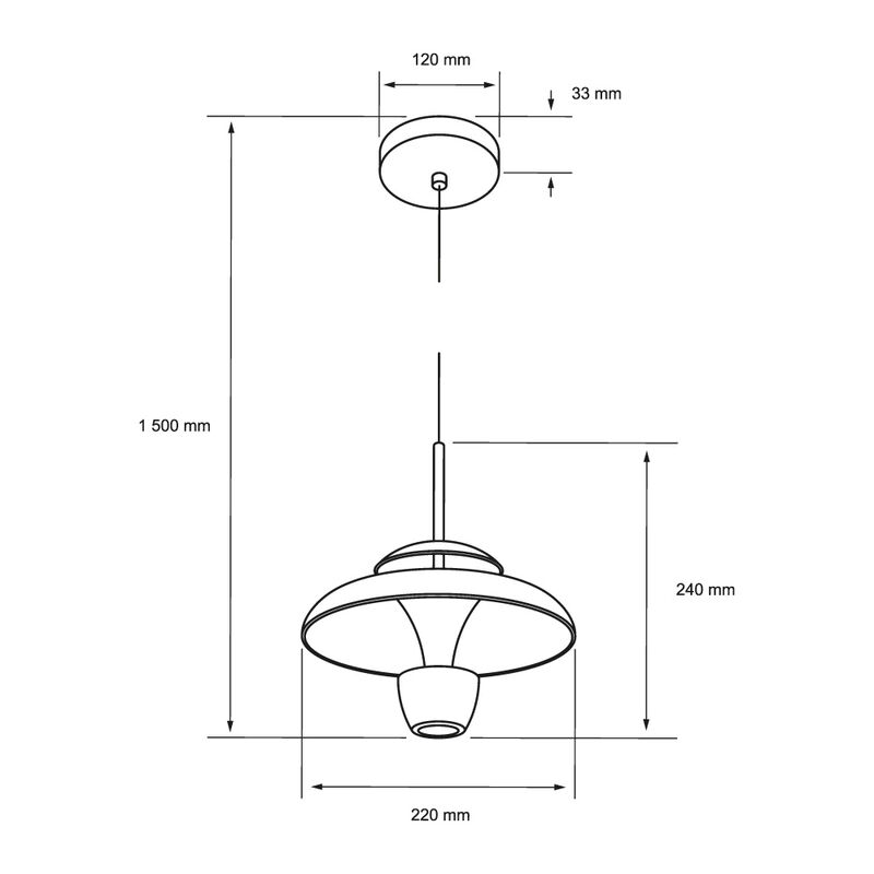 Lámpara Colgante LED de Acrílico 1.50 m de Altu... image number null
