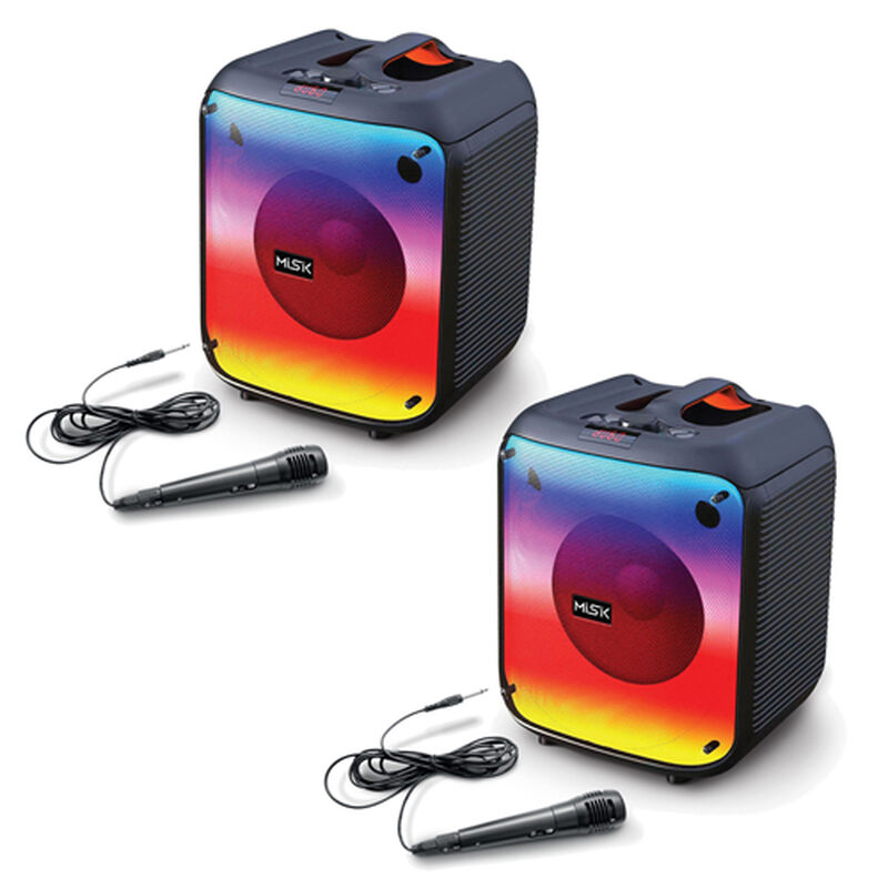 Kit 2 Bafles Misik Bluetooth 8" Con Luz Negro |... image number null
