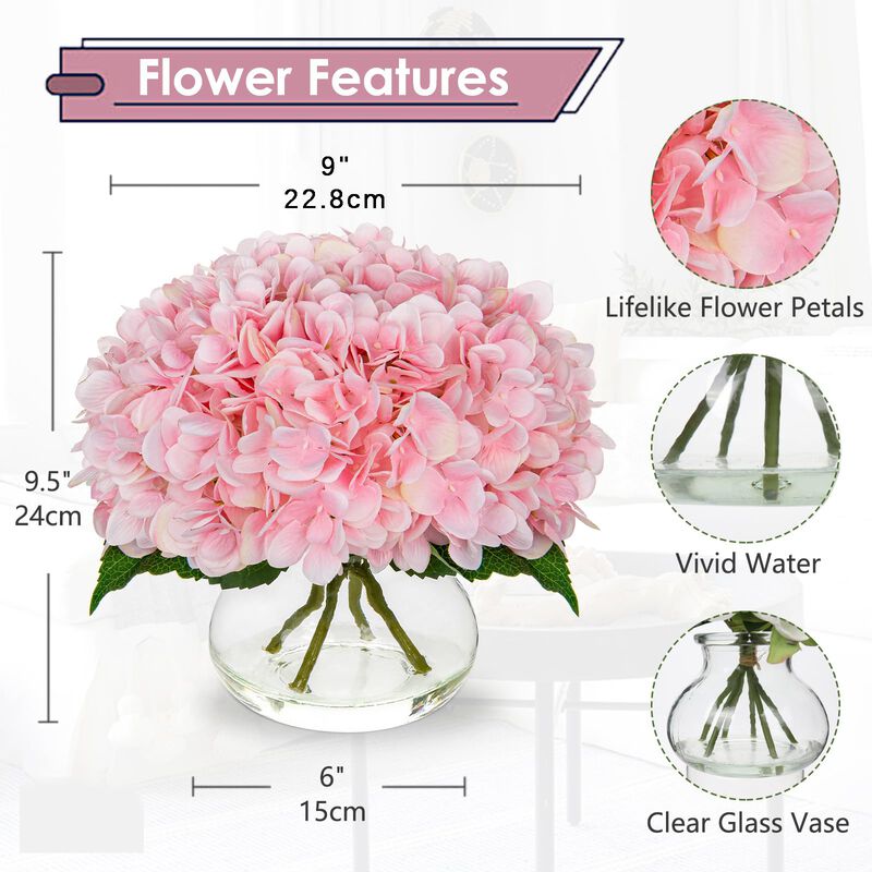 Flores Artificiales Hollyone Rosa De 23 cm Con ... image number null