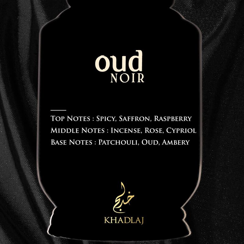 Perfume Khadlaj Oud Noir Eau De Parfum, 100 Ml,... image number null