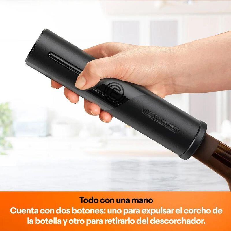 SACACORCHOS MASTERCHEF MK-WO-BLACK RECARGABLE image number null