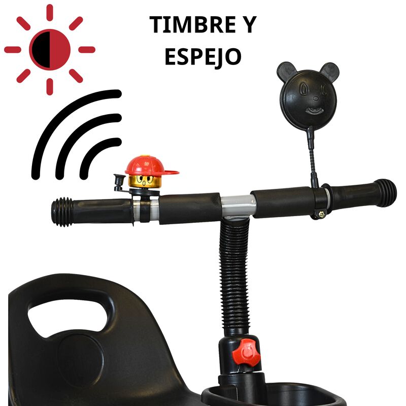 Triciclo para Ni&ntilde;os con Timbre y Espejo Ruedas ... image number null
