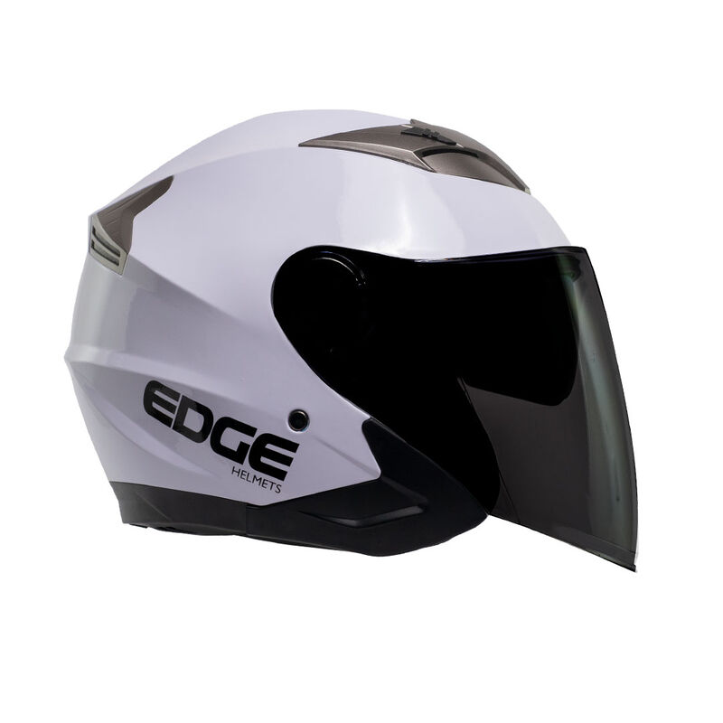 Casco Para Moto Edge Jaguar S&oacute;lido Blanco Certi... image number null