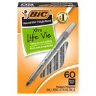 Bol&iacute;grafo Bic Round Stic Xtra Life, 60 Unidades, Tinta Negra