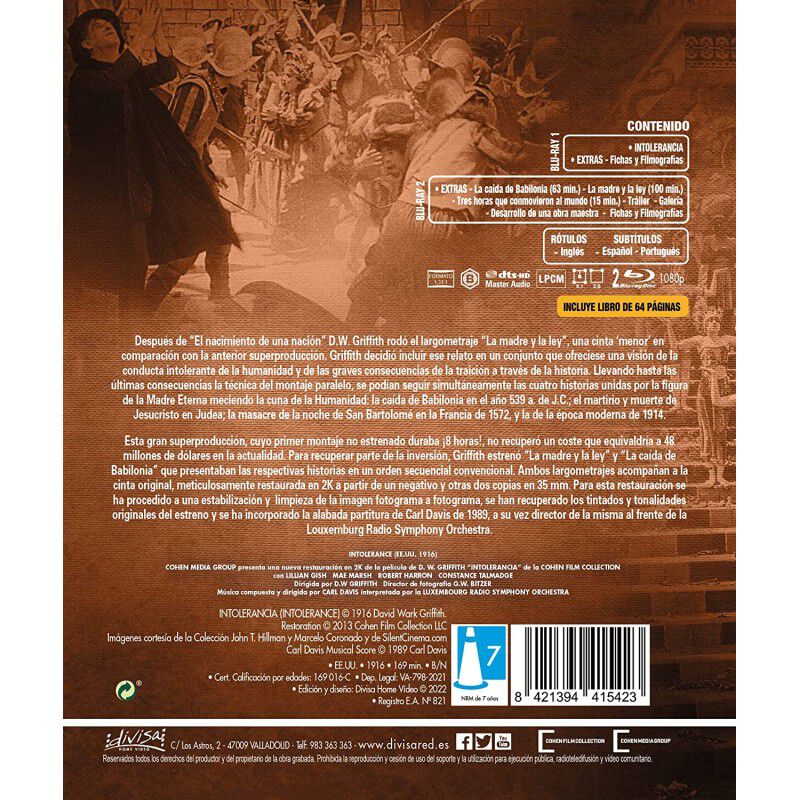 Intolerancia (Edici&oacute;n Especial Libro+BD) - BD [... image number null
