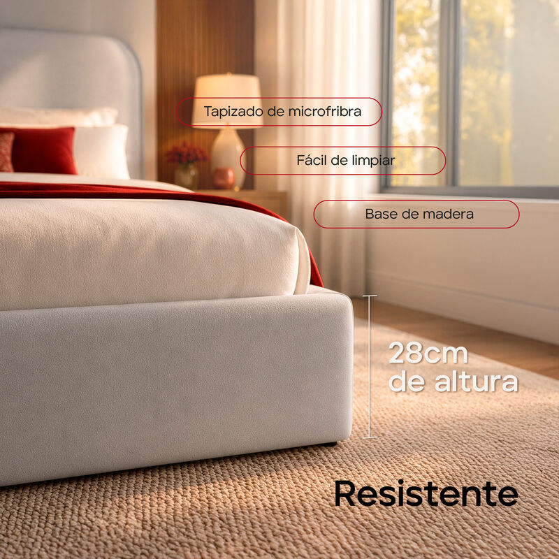 Cama King Size Elite Atlas Del Descanso Gris Ma... image number null