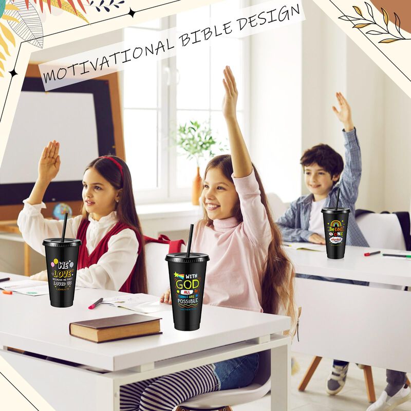 Vasos Infantiles Uiifan 30 Unidades 700 ml Negr... image number null