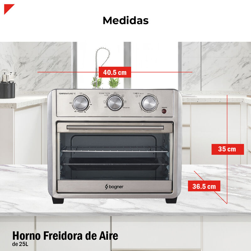 Horno Freidora De Aire Bogner 25l Baf25 6 En 1 ... image number null