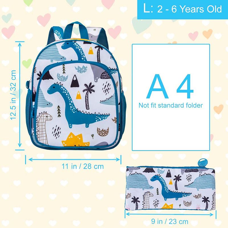 Mochila Agsdon 32 cm Dinosaurio Para Ni&ntilde;os En E... image number null