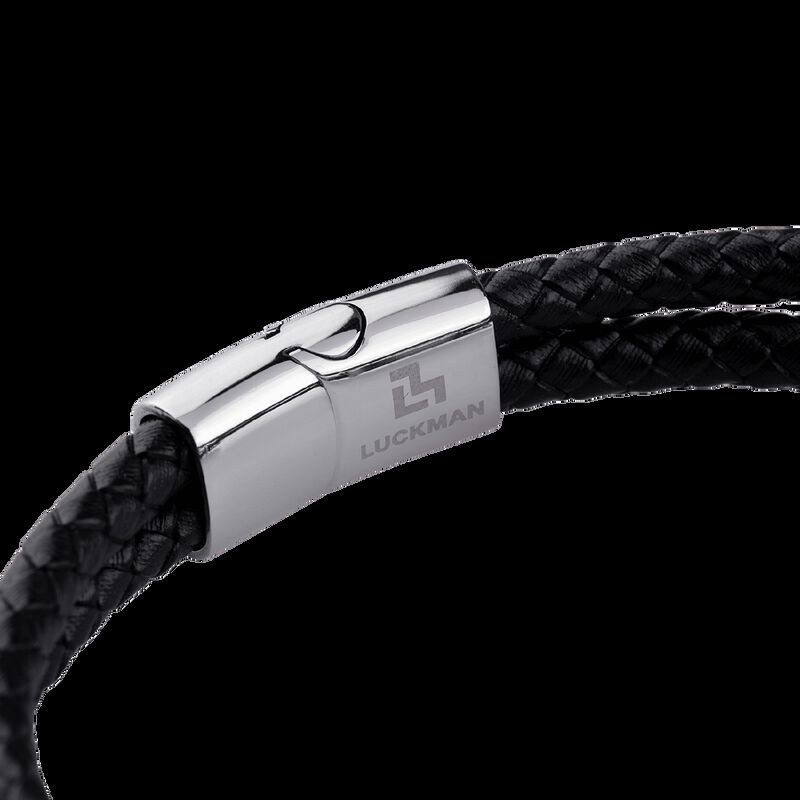 Pulseras Hombre, Brazaletes Cuero Y Acero Inoxi... image number null