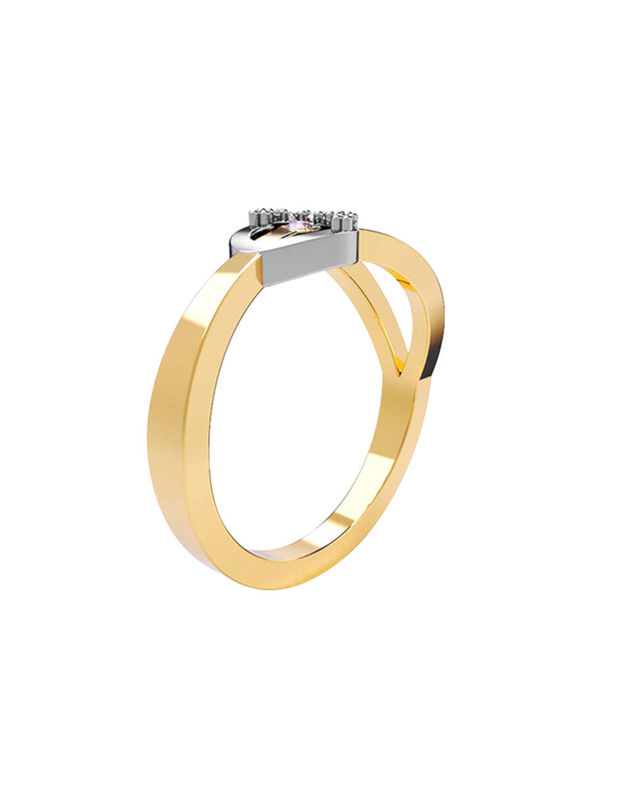 Anillo de Compromiso en Oro Amarillo 14K con Ci... image number null