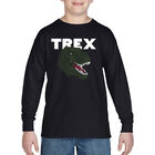 Camiseta De Manga Larga Word Art Para Ni&ntilde;o - Cabeza de T-Rex - Negro