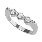 Anillo de Compromiso en Oro Blanco 14K con Circonia -  Talla:7.5/ FJ752-14W-CZ-75