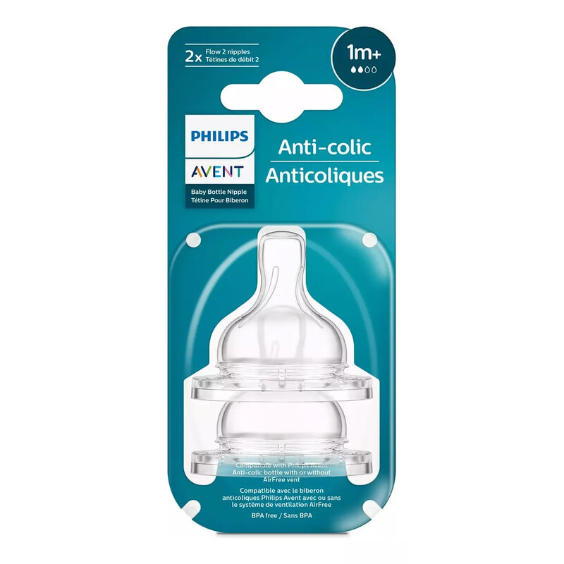 Tetina Philips Avent Anticólico Flujo Lento 2pz image number null