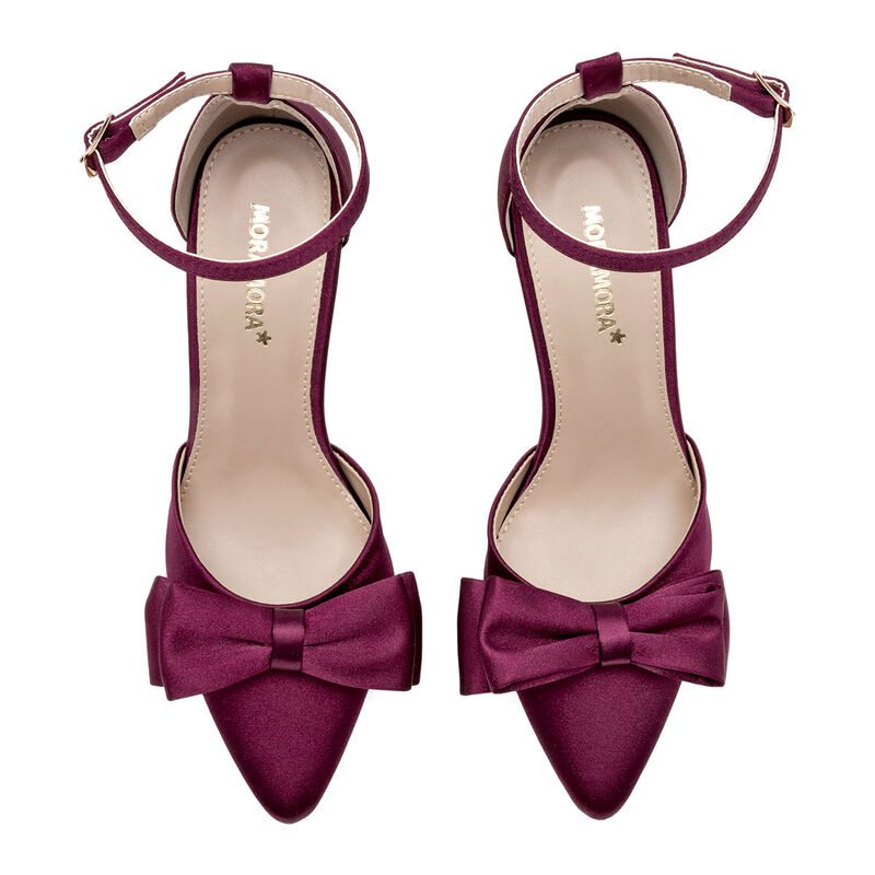 Moramora Zapato Graduacion Vino Para Mujer 1481... image number null