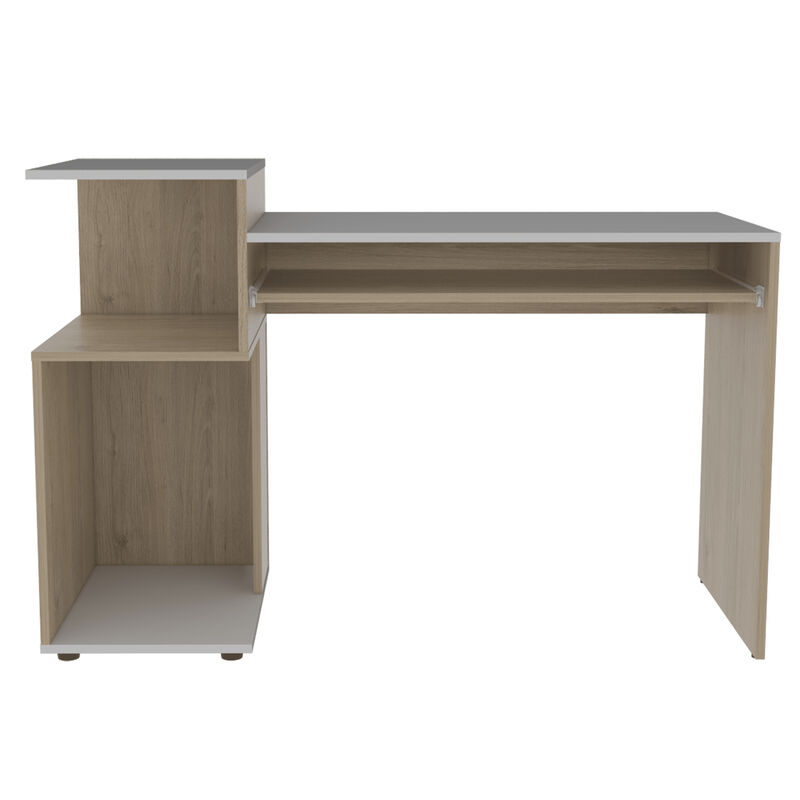 Escritorio Izan, Beige Y Blanco, Virtual Mueble... image number null