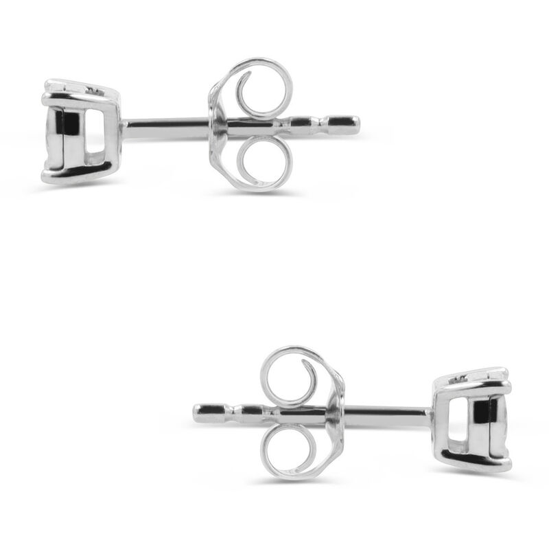 Broqueles Oro Blanco 10k 15 Pts Diamante | Joye... image number null