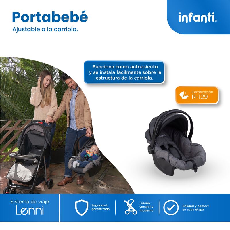 Carriola Travel System Lenni Gris Hasta 15 kg C... image number null
