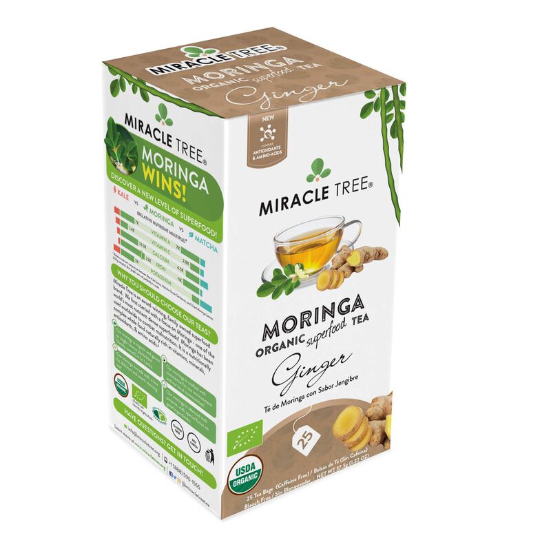 T&eacute; Miracle Tree De Moringa Y Jengibre 12&times;25 Bol... image number null