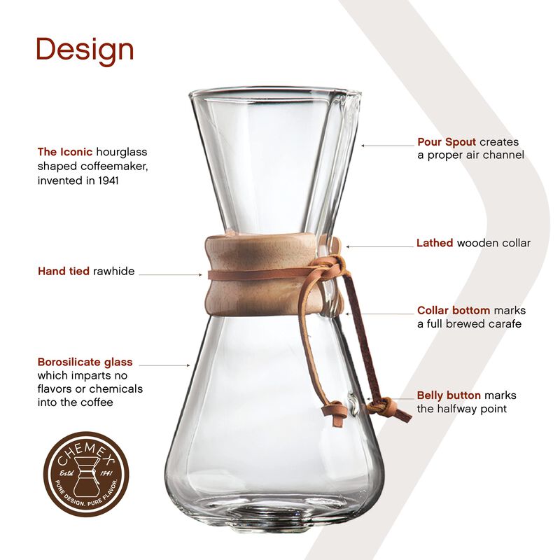 Cafetera Chemex Pour-over Glass Classic Series,... image number null