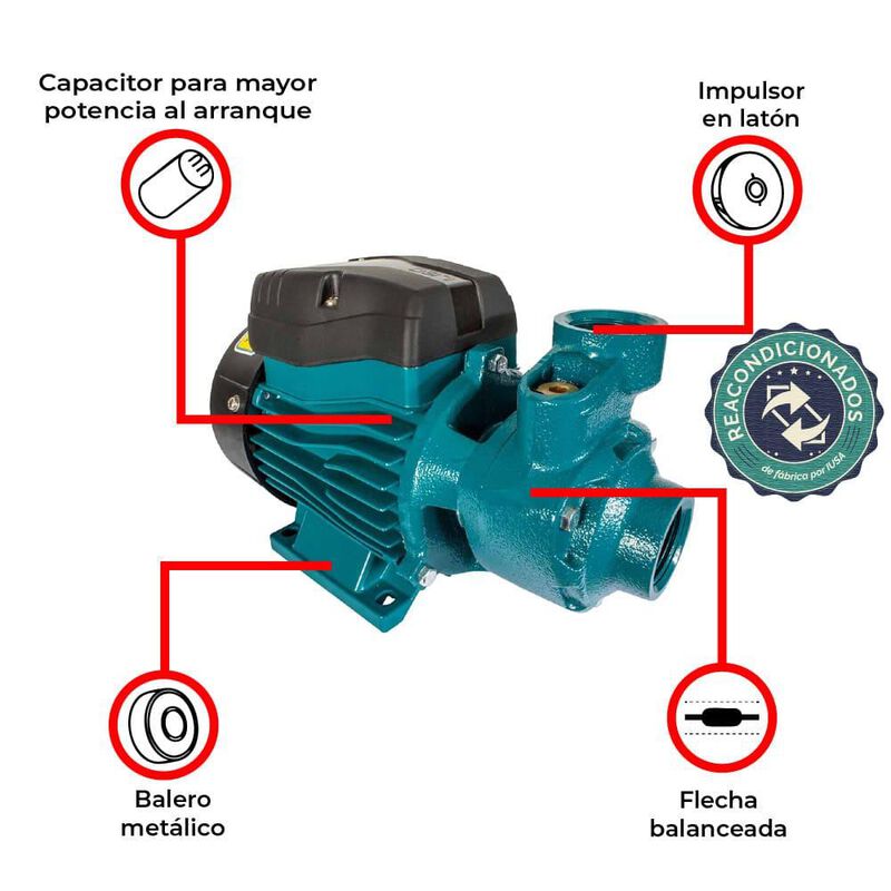 Bomba Perif&eacute;rica 1 HP, Reacondicionada, IUSA image number null