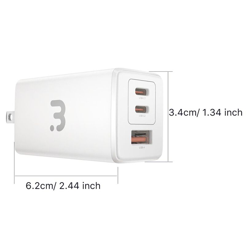 Cargador Ac Mybat 67w Gan Universal Usb-c Para ... image number null