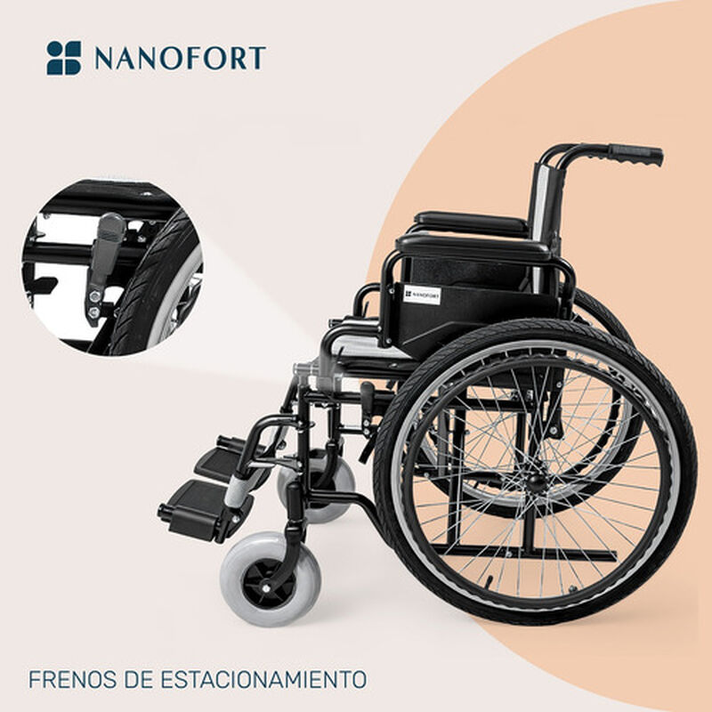 Silla Ruedas Plegable Todo Terreno Descansa Bra... image number null