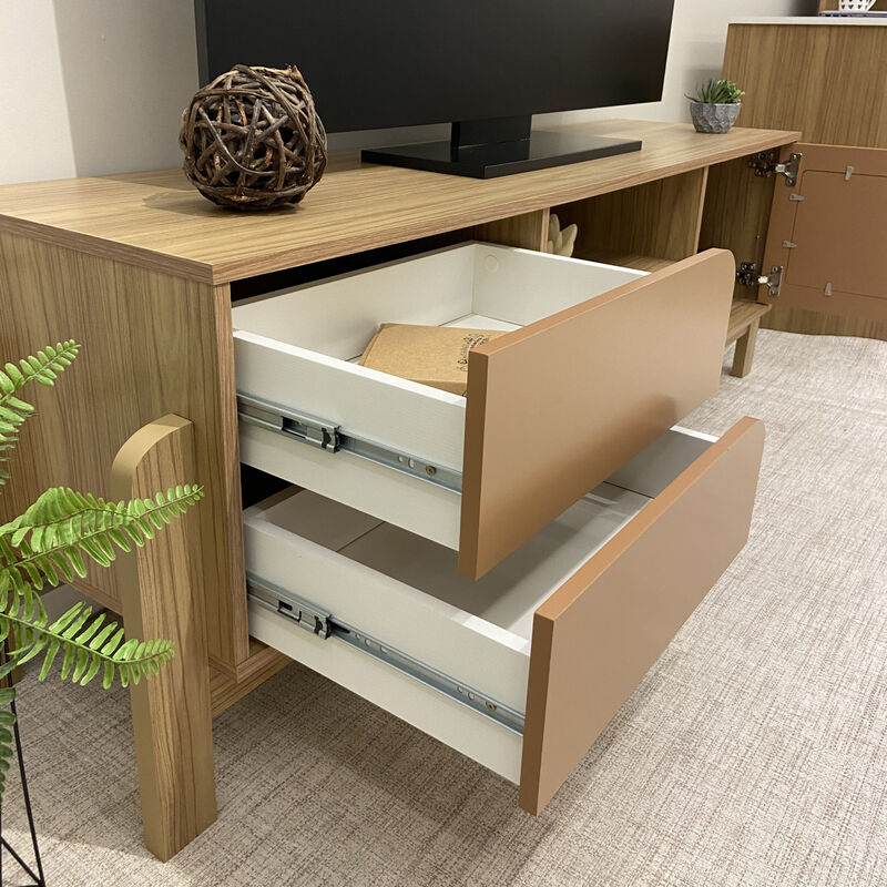 Mueble Para Tv Nature Hasta 65 Pulgadas Roble T... image number null