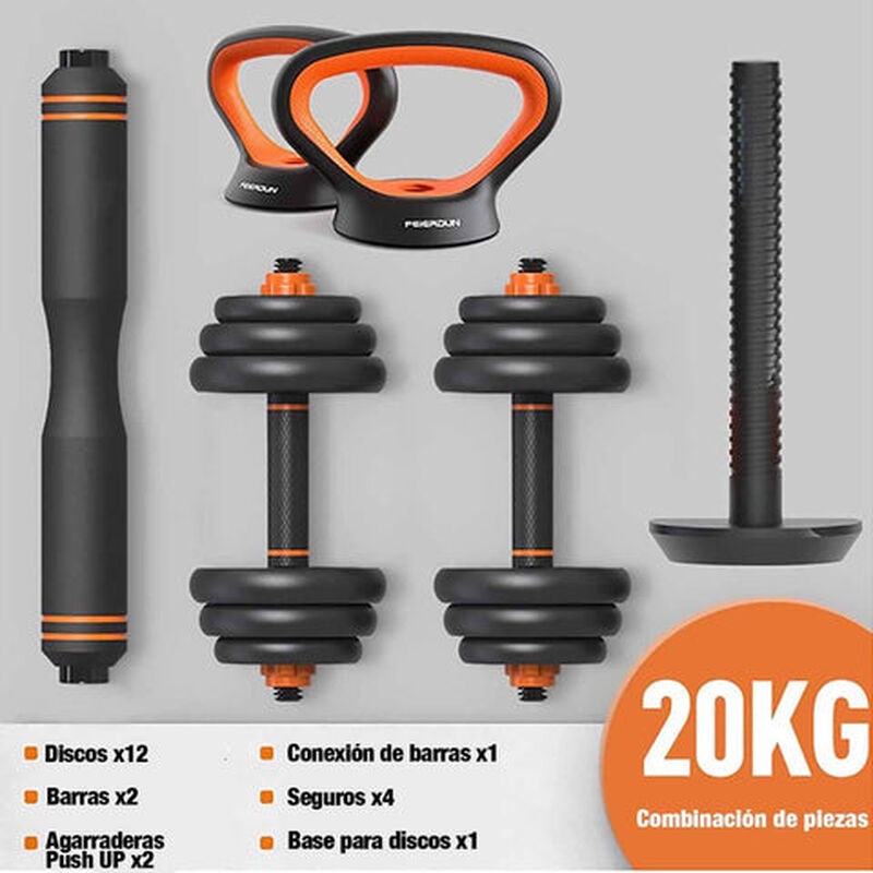 Kit de Mancuernas Brandtrendy 6 en 1 Peso Ajus... image number null