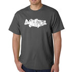 Camiseta Word Art Para Hombre - Bass - Gone Fishing - Gris