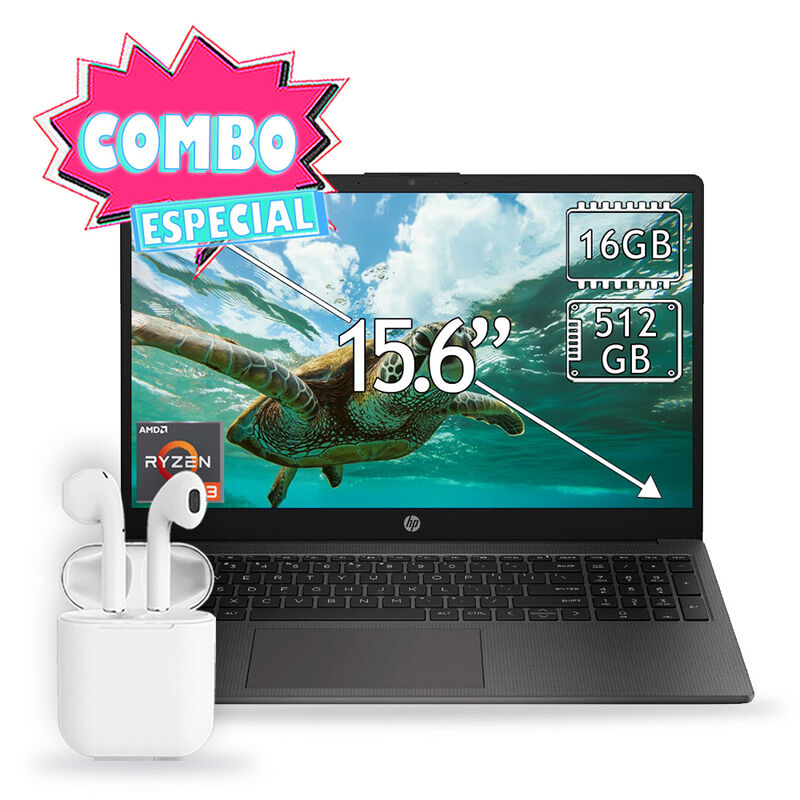 Combo Laptop Hp 255 G10  15.6" Ryzen 3 512gb 16... image number null