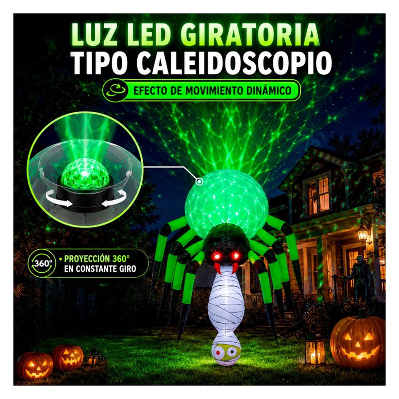 Inflable Halloween Ara&ntilde;a Gigante Exterior 2.1 M... image number null