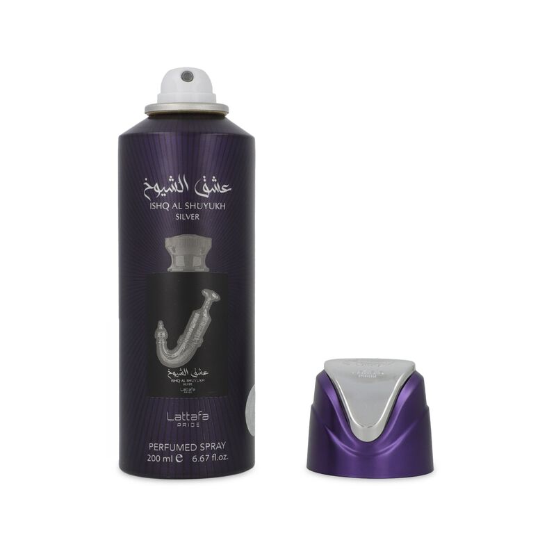 Lattafa Ishq Al Suyuk Silver 200ml Body Spray image number null