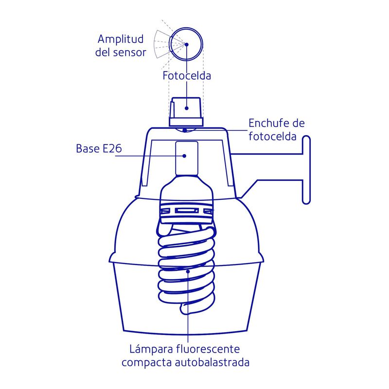 Luminario Suburbano Metálico 85 W Sensor de Luz... image number null