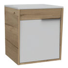 Mueble Lavamanos Burco Café Claro y Blanco
