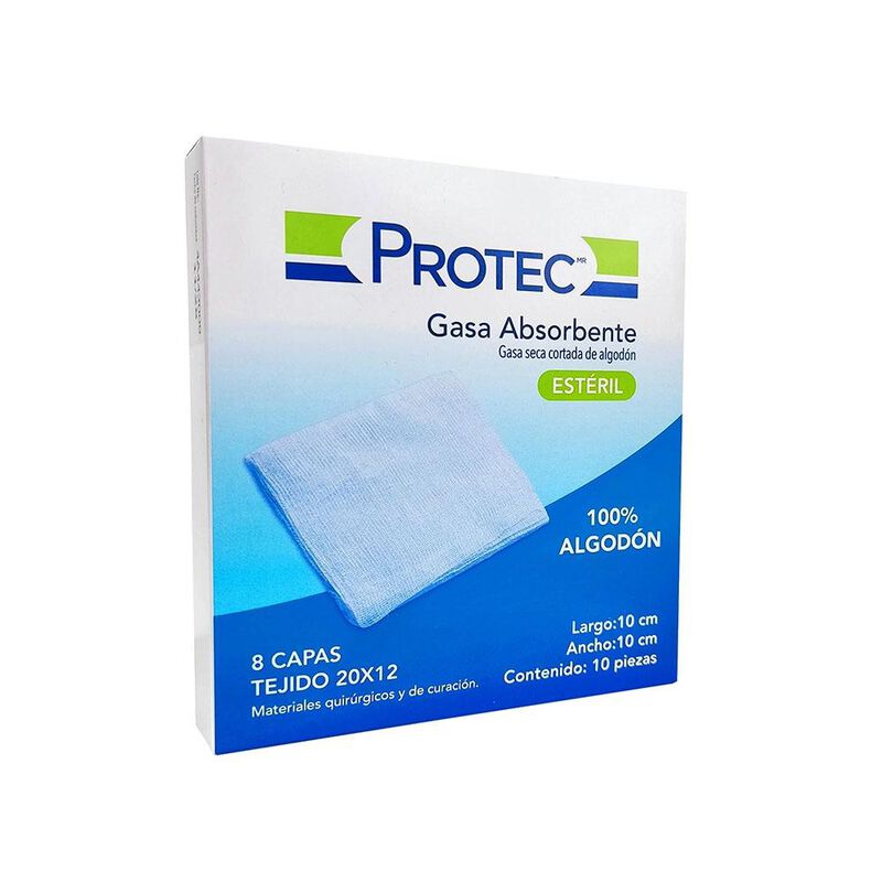 Gasa Esteril Protec 10cm X 10cm 10 Pieza image number null