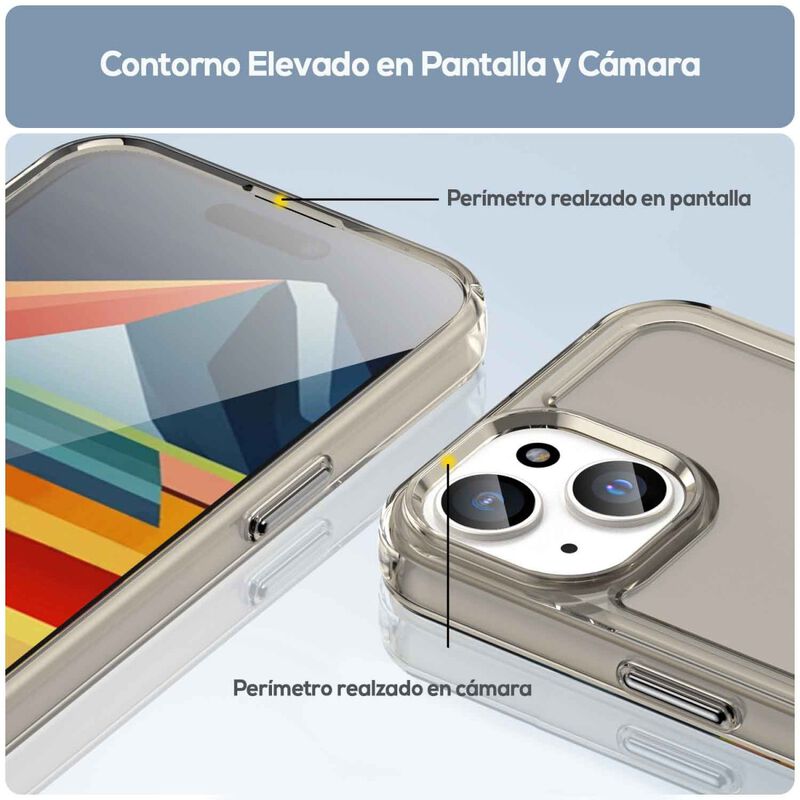 Funda Tekku Tpu Rugged Para Iphone 15 Plus Humo image number null