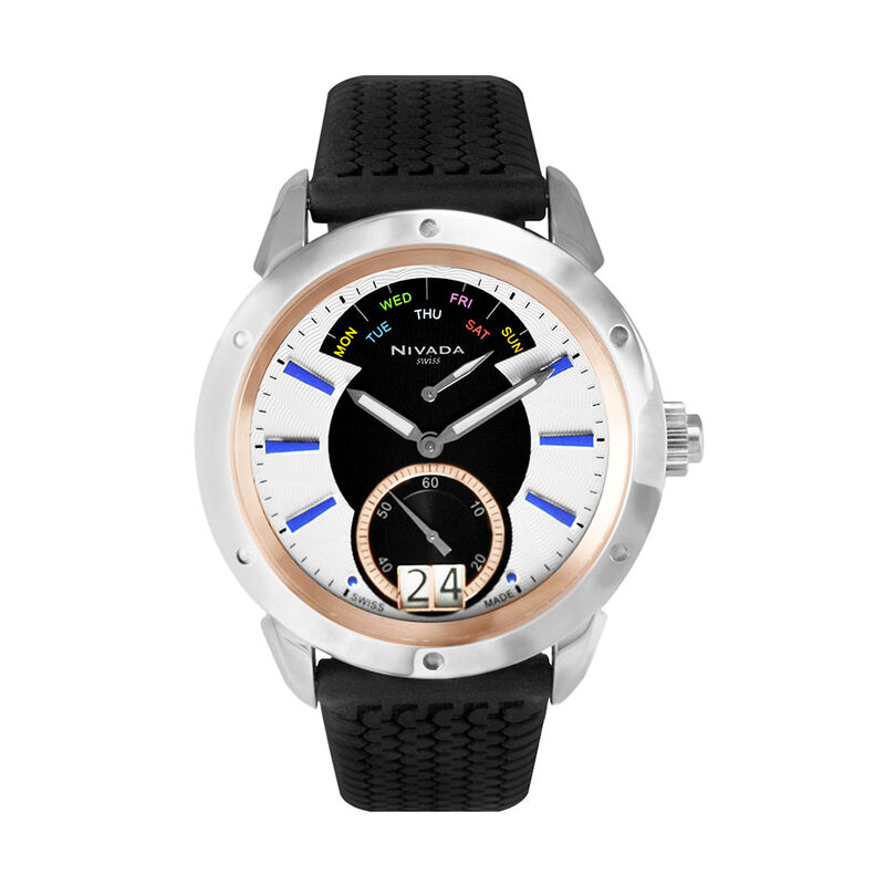 Reloj Nivada Diplomat Cab Ac/Caucho Date And Da... image number null