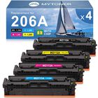 Paquete De 4 Cartuchos De T&oacute;ner Mytoner 206a Para Impresora Hp Color Pro