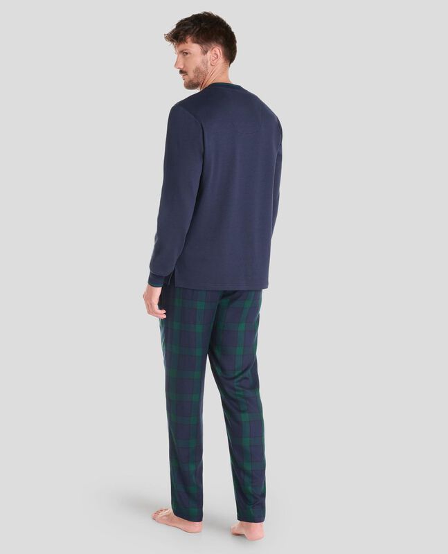 Pijama de Cuadros Verdes Verde image number null