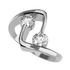 Anillo de Compromiso en Oro Blanco 10K con Circonia -  Talla:11/ FJ735-10W-CZ-11