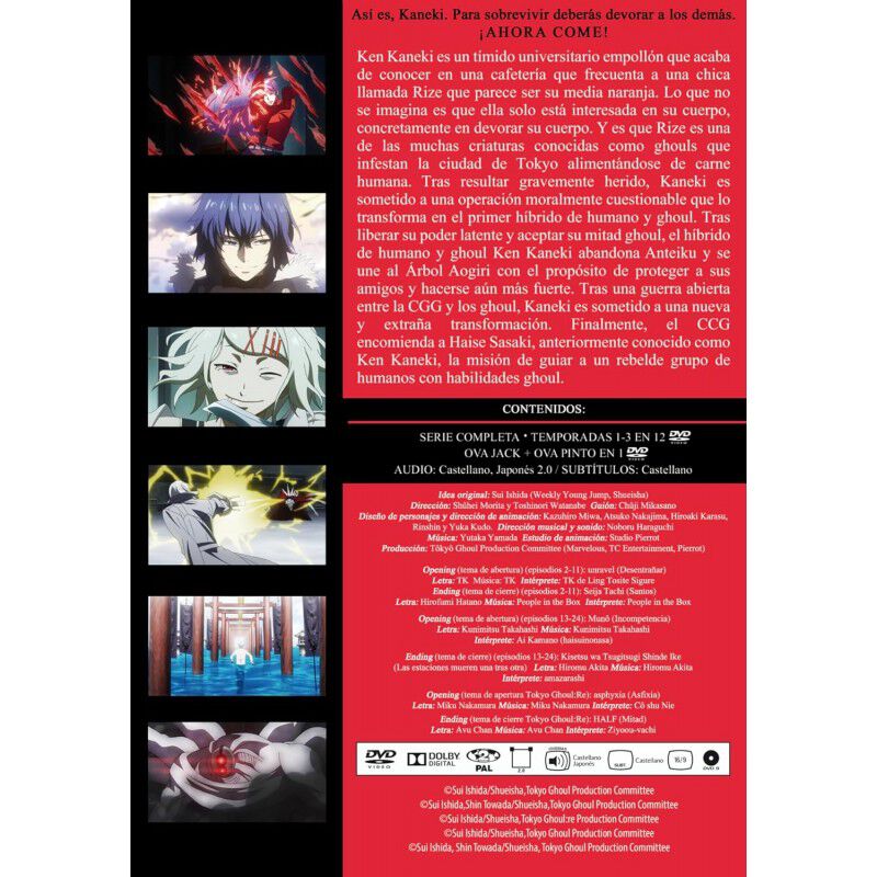 Tokyo Ghoul (serie Completa, *ova Jack: 30 Min;... image number null