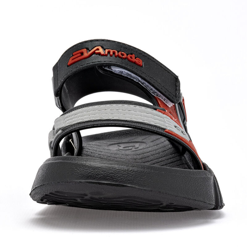 Eva Moda sandalia para ni&ntilde;o  negro gris naranja... image number null