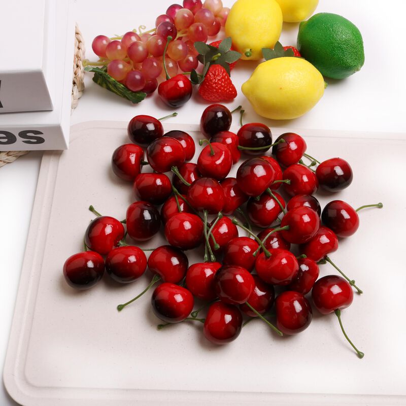 Cerezas Artificiales Rojas (50 Piezas) - Caiyjh... image number null